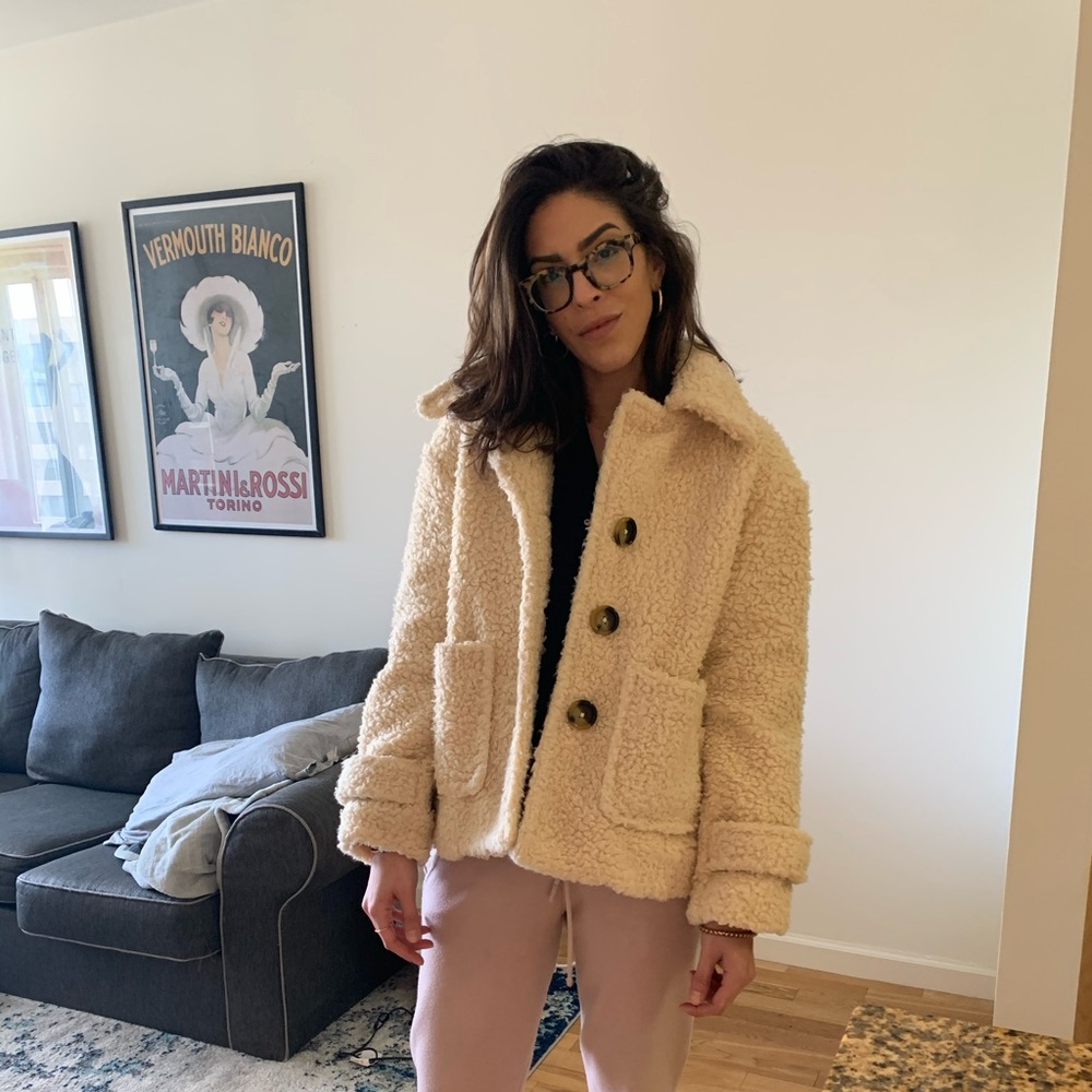 White Sherpa Coat